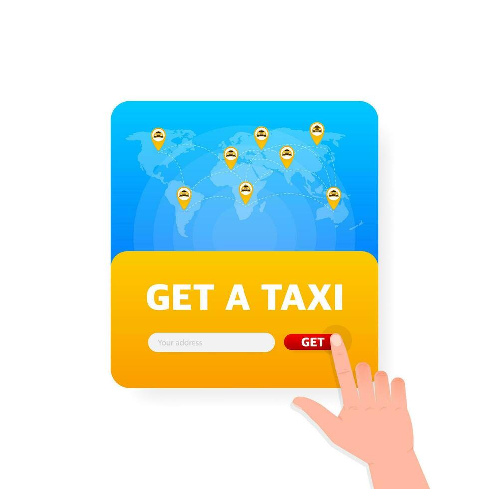 krijgen een taxi illustratie achtergrond. bedrijf vector icoon. bedrijf concept.