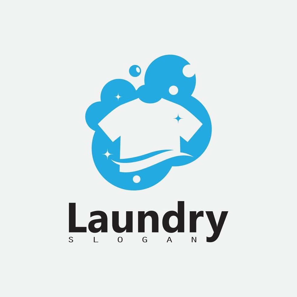 Wasmachine-logo met cirkel voor uw wasbedrijf-pictogram vector