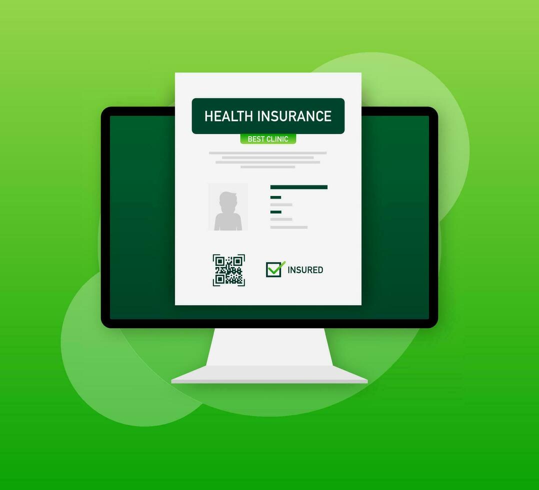 Gezondheid verzekering in vlak stijl. vlak vector. vector spandoek. web spandoek. medisch infographic