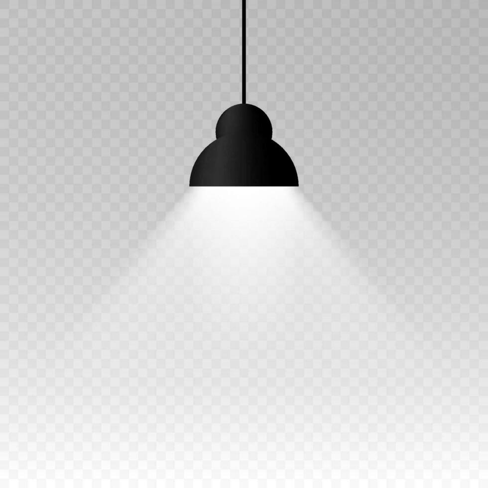 verlichting lamp leeg ruimte. vector illustratie.