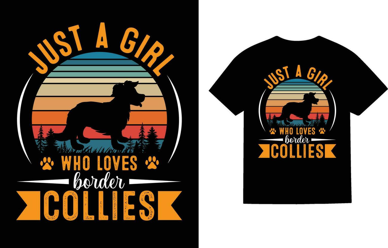 grens collie hond t-shirt ontwerp vector