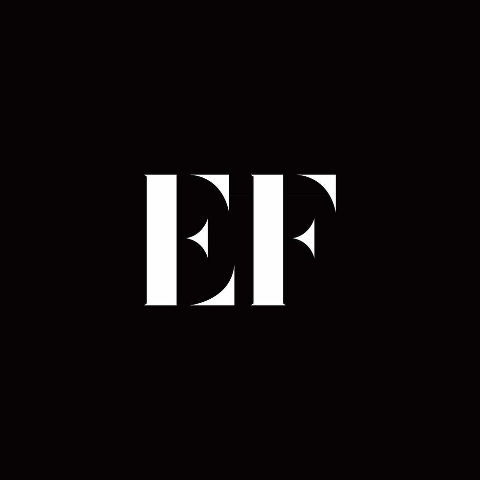 ef logo brief eerste logo ontwerpen sjabloon vector