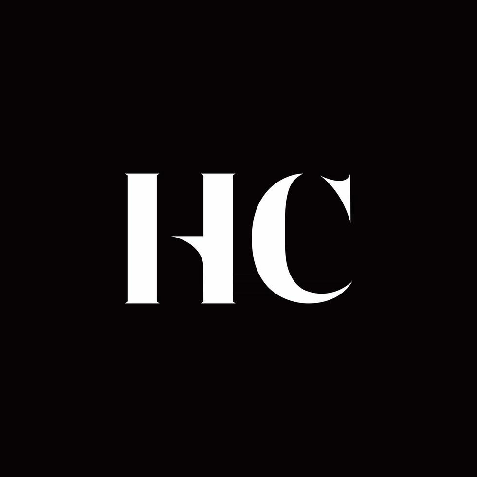 hc logo brief eerste logo ontwerpen sjabloon vector