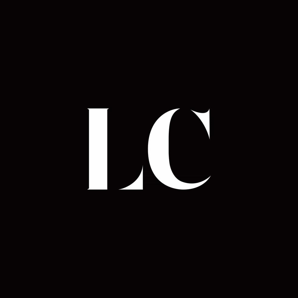 lc logo brief eerste logo ontwerpen sjabloon vector