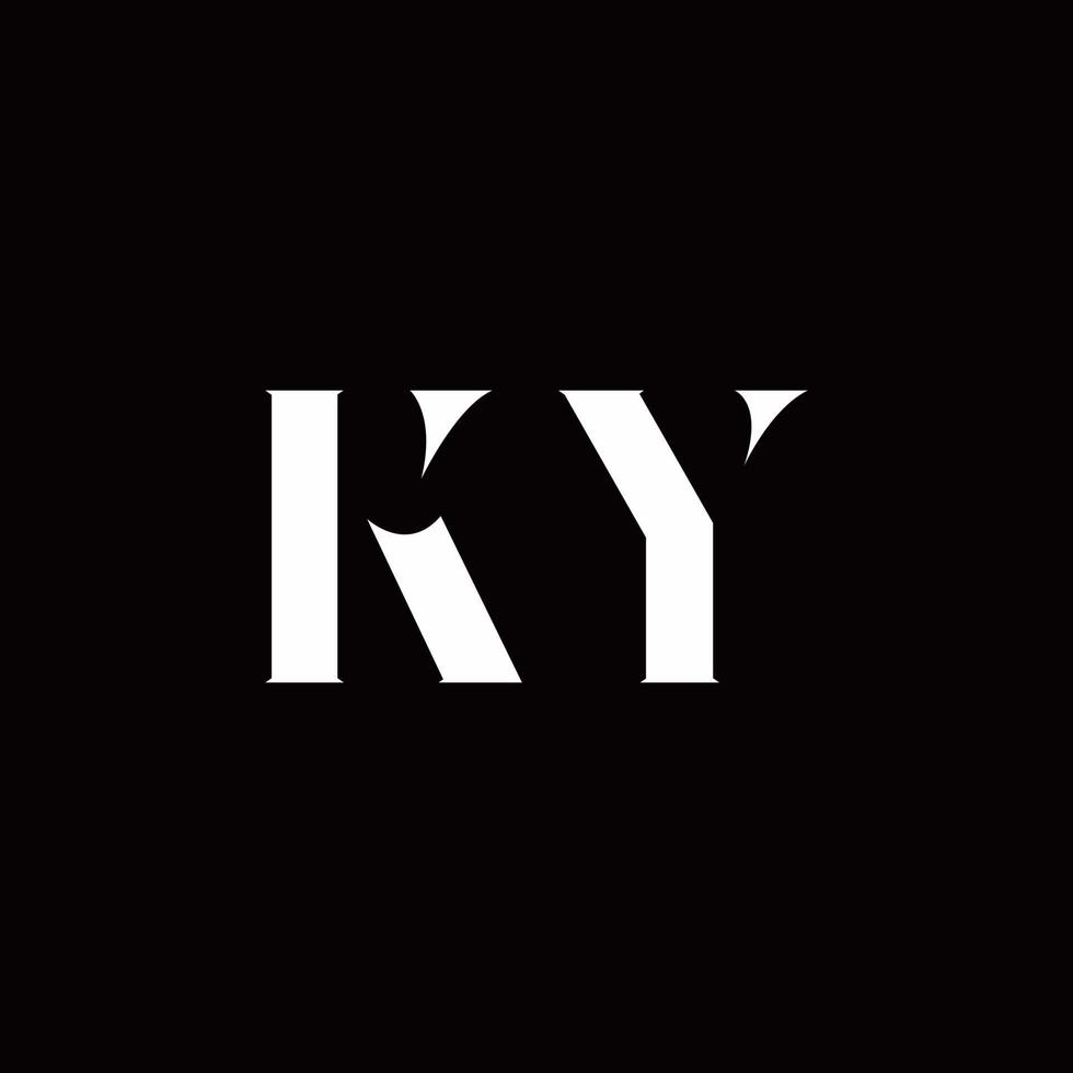 ky logo brief eerste logo ontwerpen sjabloon vector