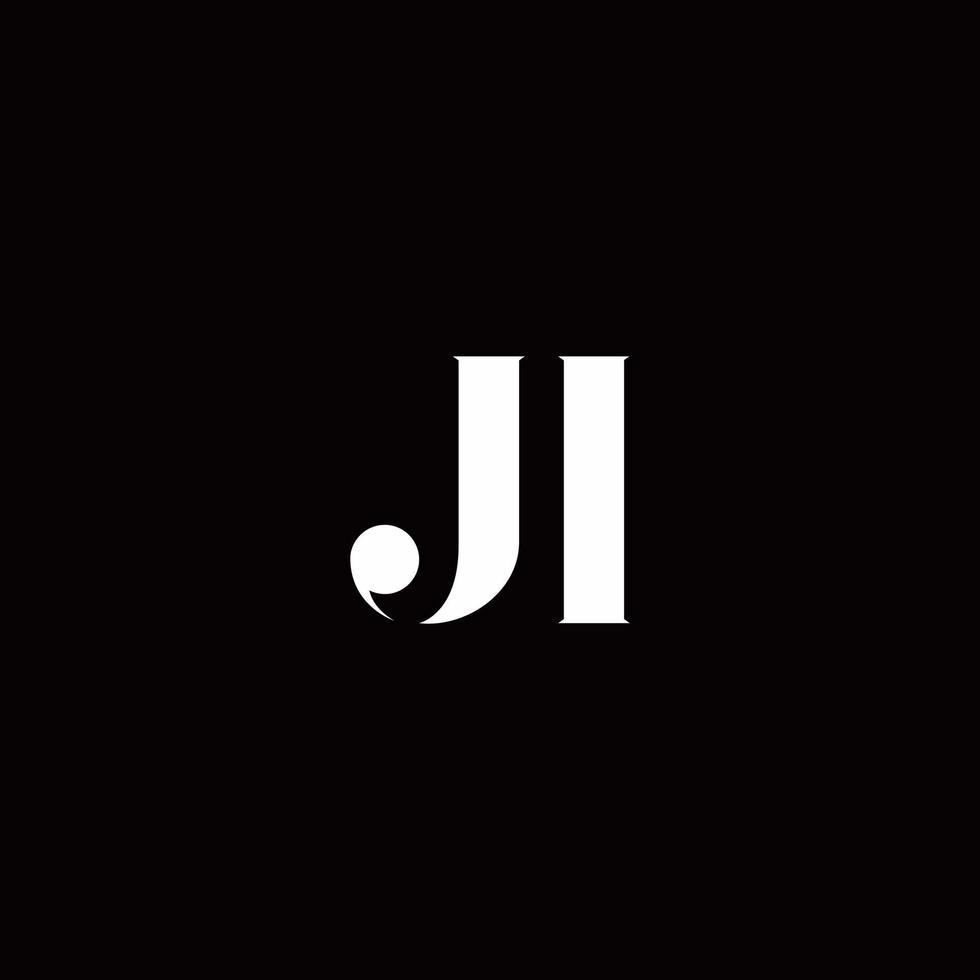 ji logo brief eerste logo ontwerpen sjabloon vector