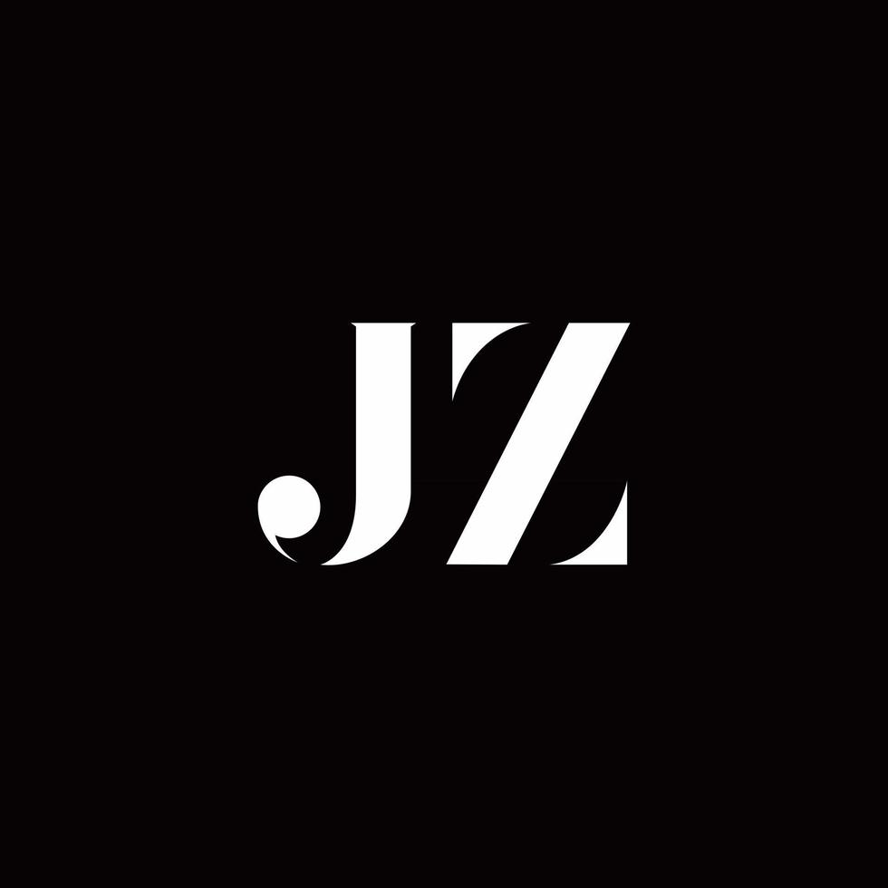 jz logo brief eerste logo ontwerpen sjabloon vector