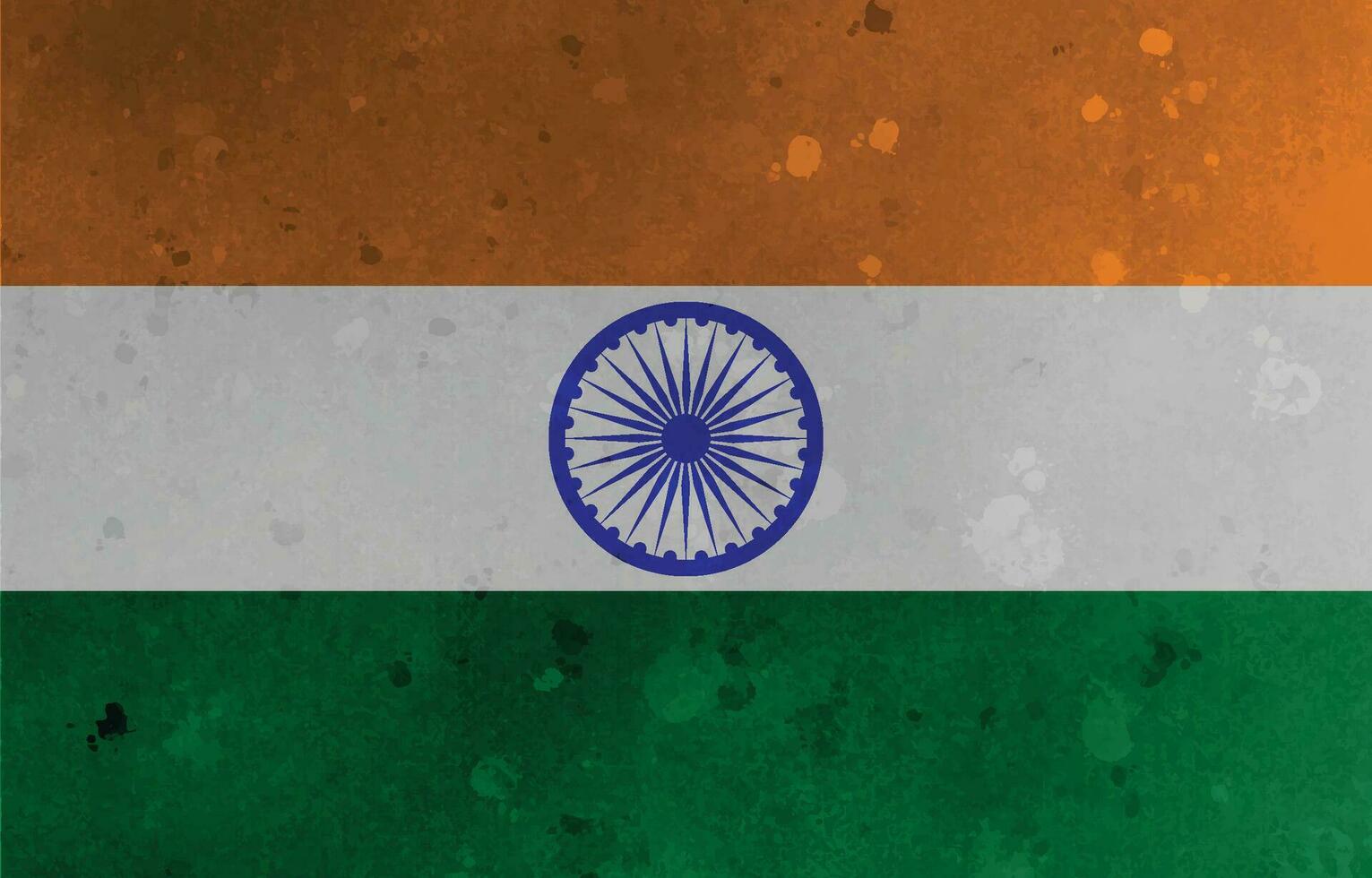 grunge stijl Indisch vlag achtergrond vector