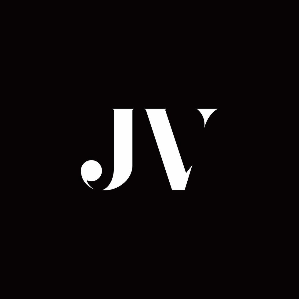 jv logo brief eerste logo ontwerpen sjabloon vector