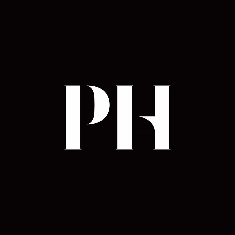 ph logo brief eerste logo ontwerpen sjabloon vector