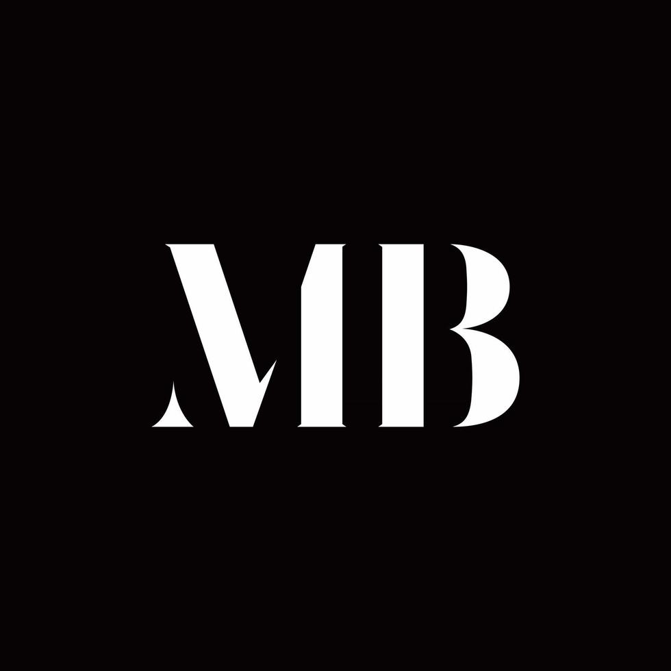 mb logo brief eerste logo ontwerpen sjabloon vector
