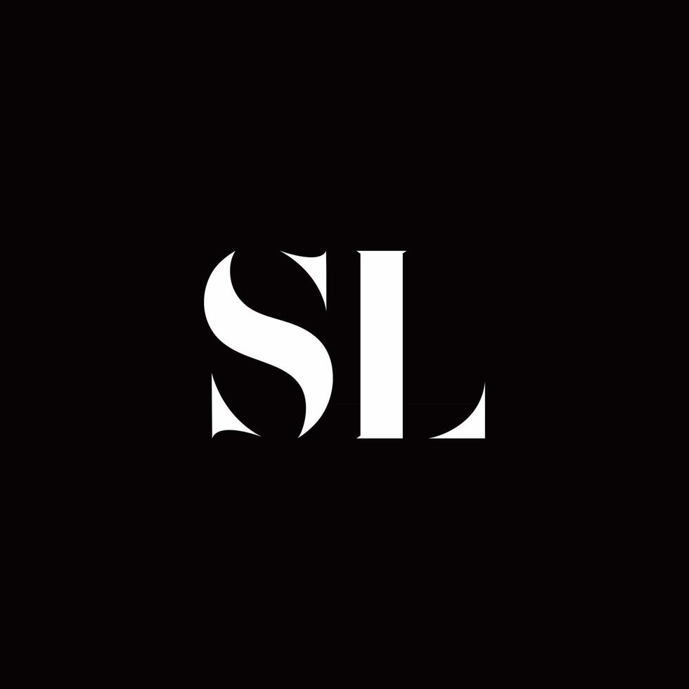 sl logo brief eerste logo ontwerpen sjabloon vector