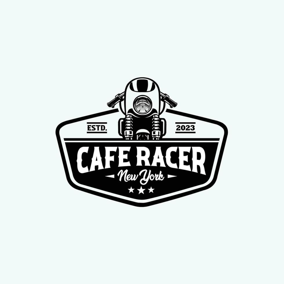 cafe renner nieuw york embleem insigne logo vector geïsoleerd in wit achtergrond. het beste voor motor garage en monteur sticker logo