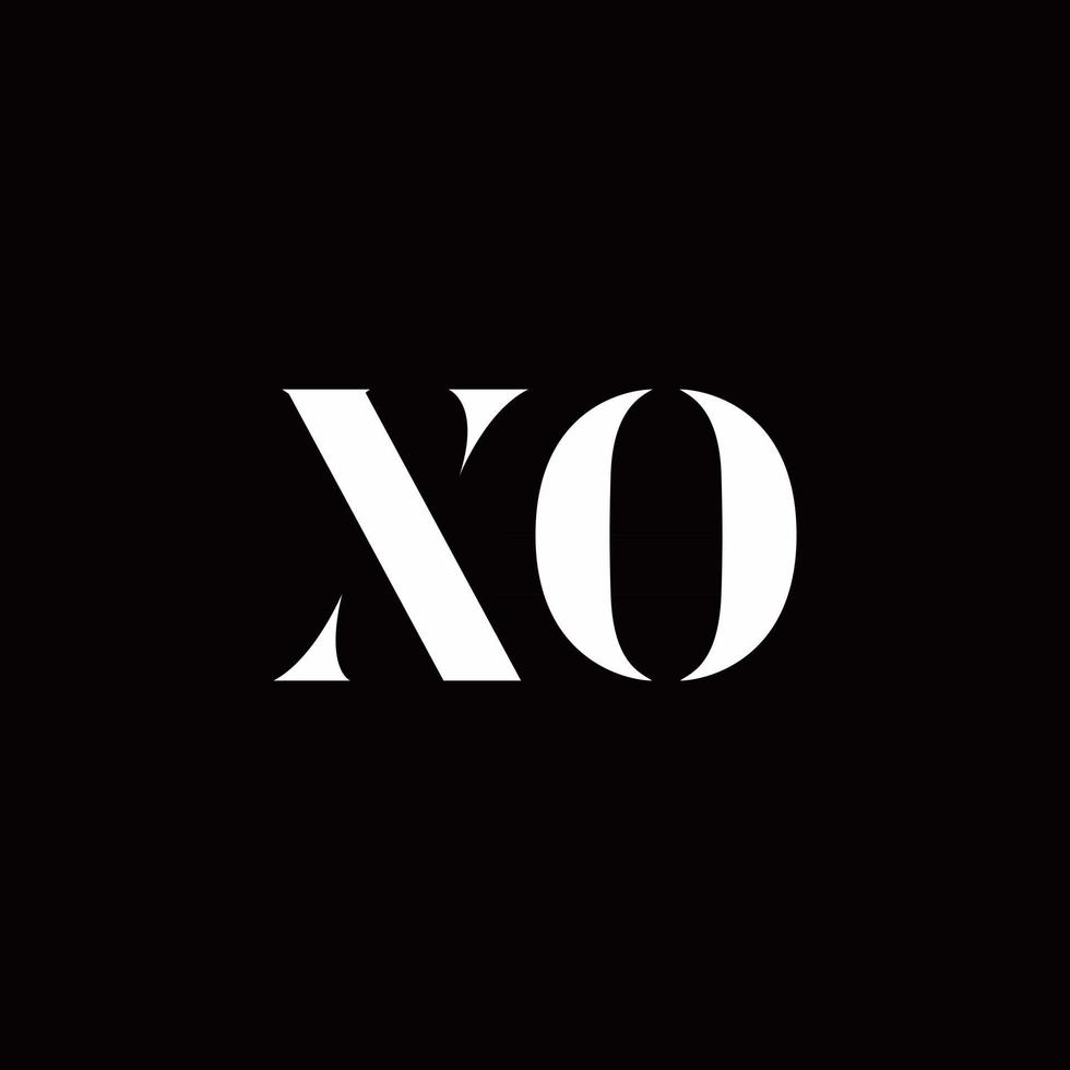 xo logo brief eerste logo ontwerpen sjabloon vector