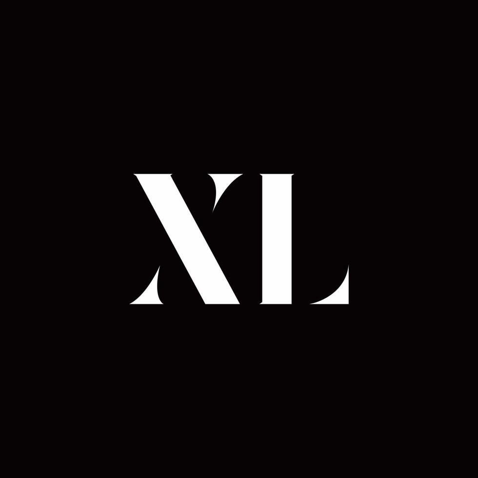 xl logo brief eerste logo ontwerpen sjabloon vector