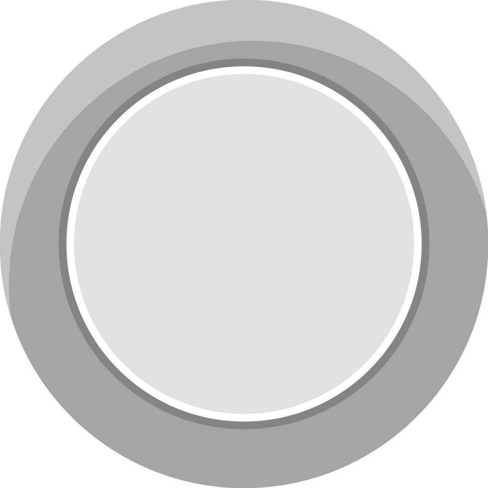 icoon van een grijs en wit knop. vector