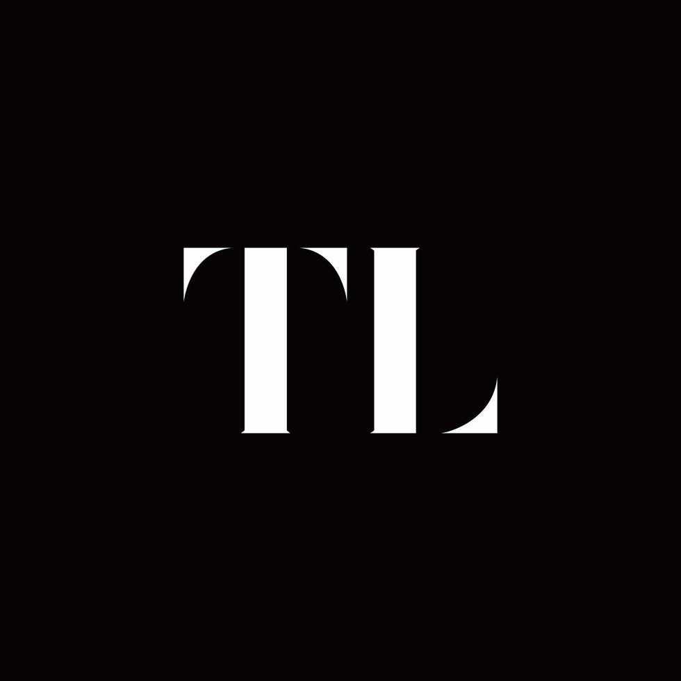 tl logo brief eerste logo ontwerpen sjabloon vector