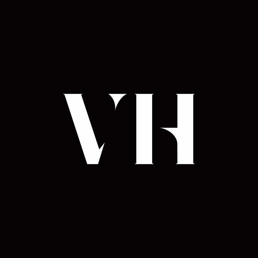vh logo brief eerste logo ontwerpen sjabloon vector