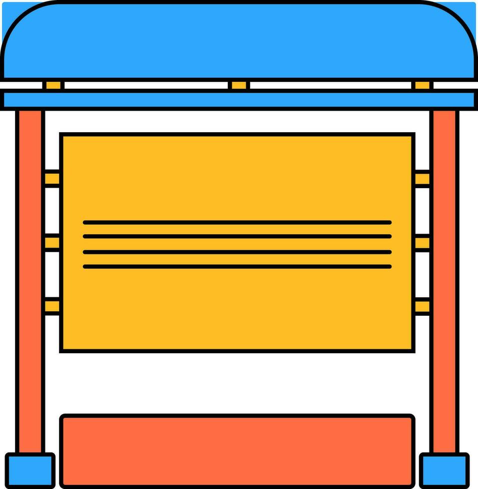 passagier stoel Bij bus station. vector