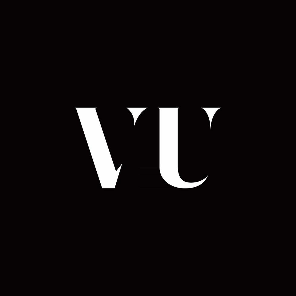 vu logo brief eerste logo ontwerpen sjabloon vector