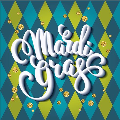 Mardi Gras. Belettering ontwerp voor Banners, Flyers, posters, berichten vector