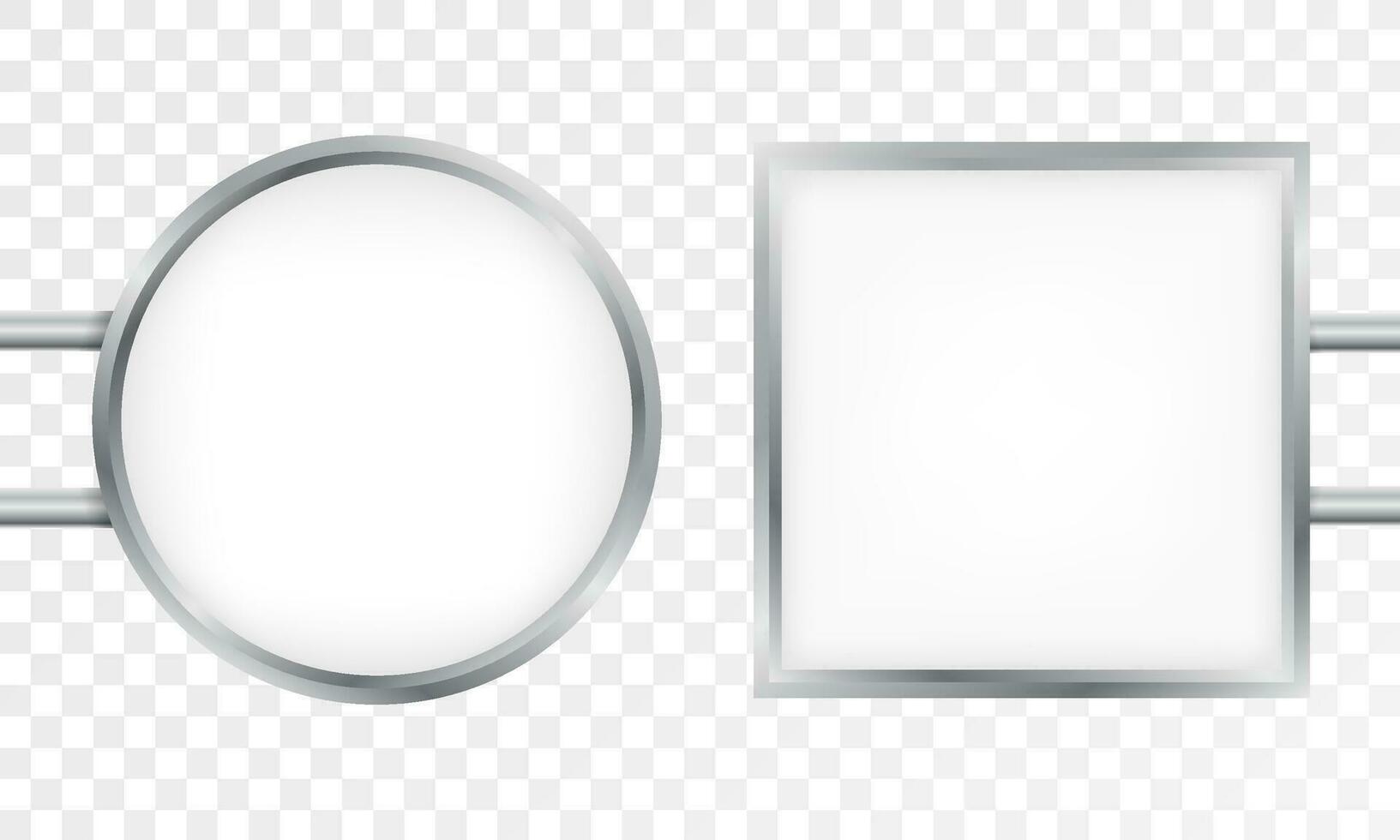 circulaire uithangbord bespotten omhoog geïsoleerd Aan grijs achtergrond. circulaire verlichte lichtbak met leeg ruimte voor ontwerp. vector