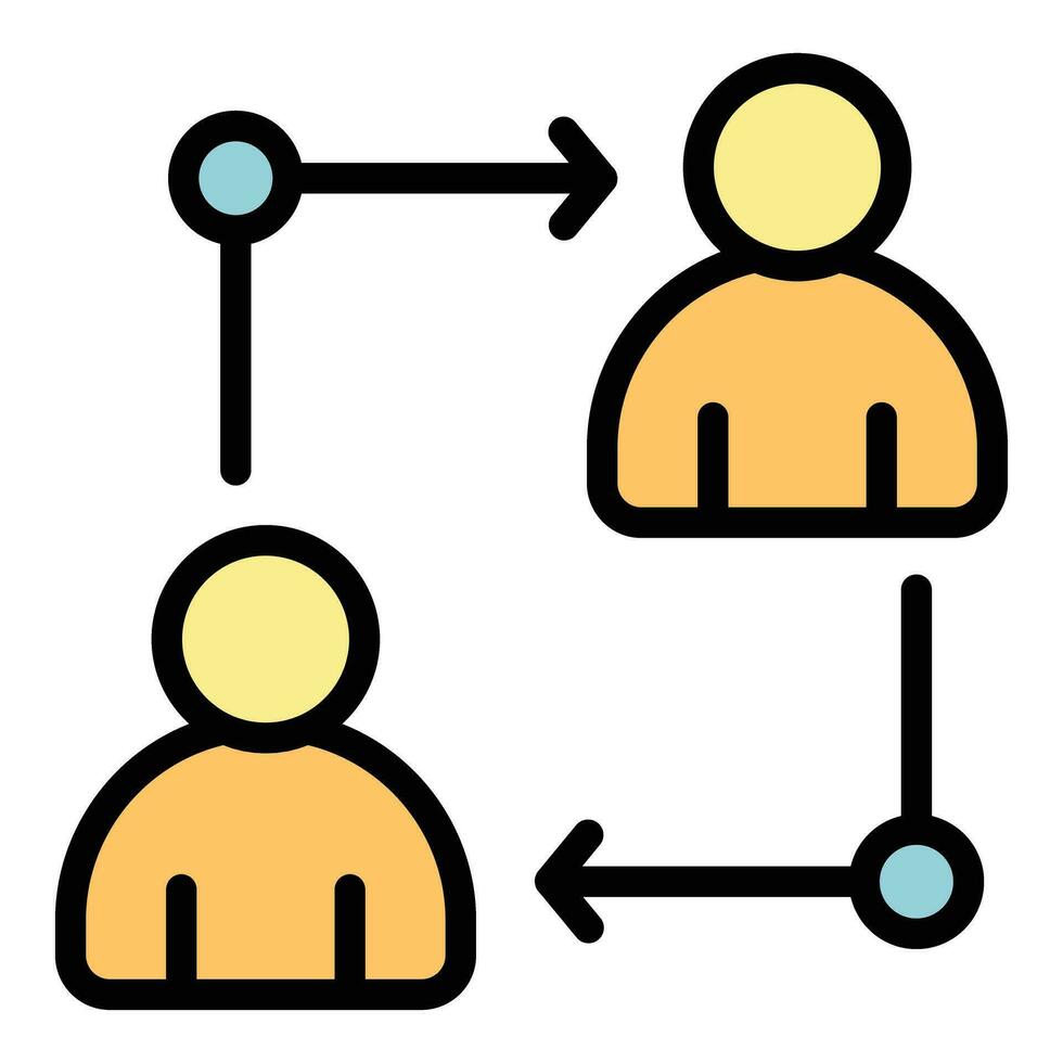 plan uitwisseling icoon vector vlak