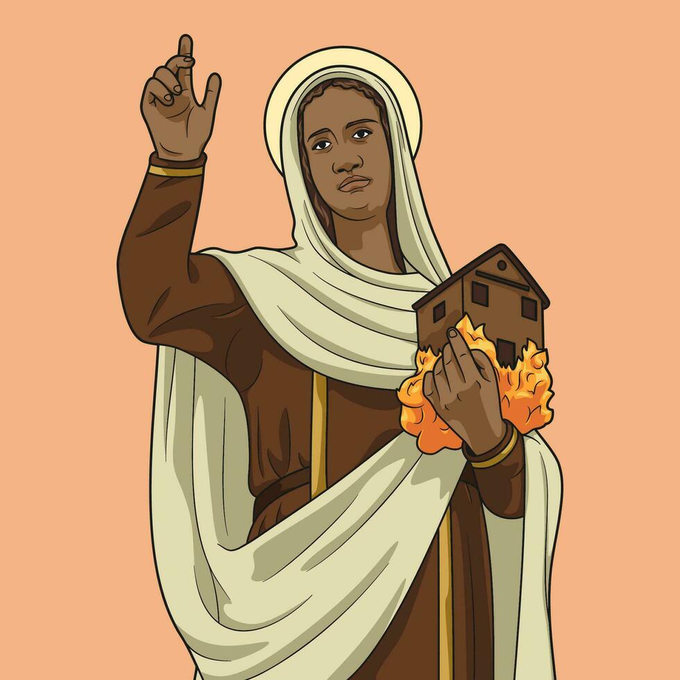 heilige efigenie van Ethiopië gekleurde vector illustratie