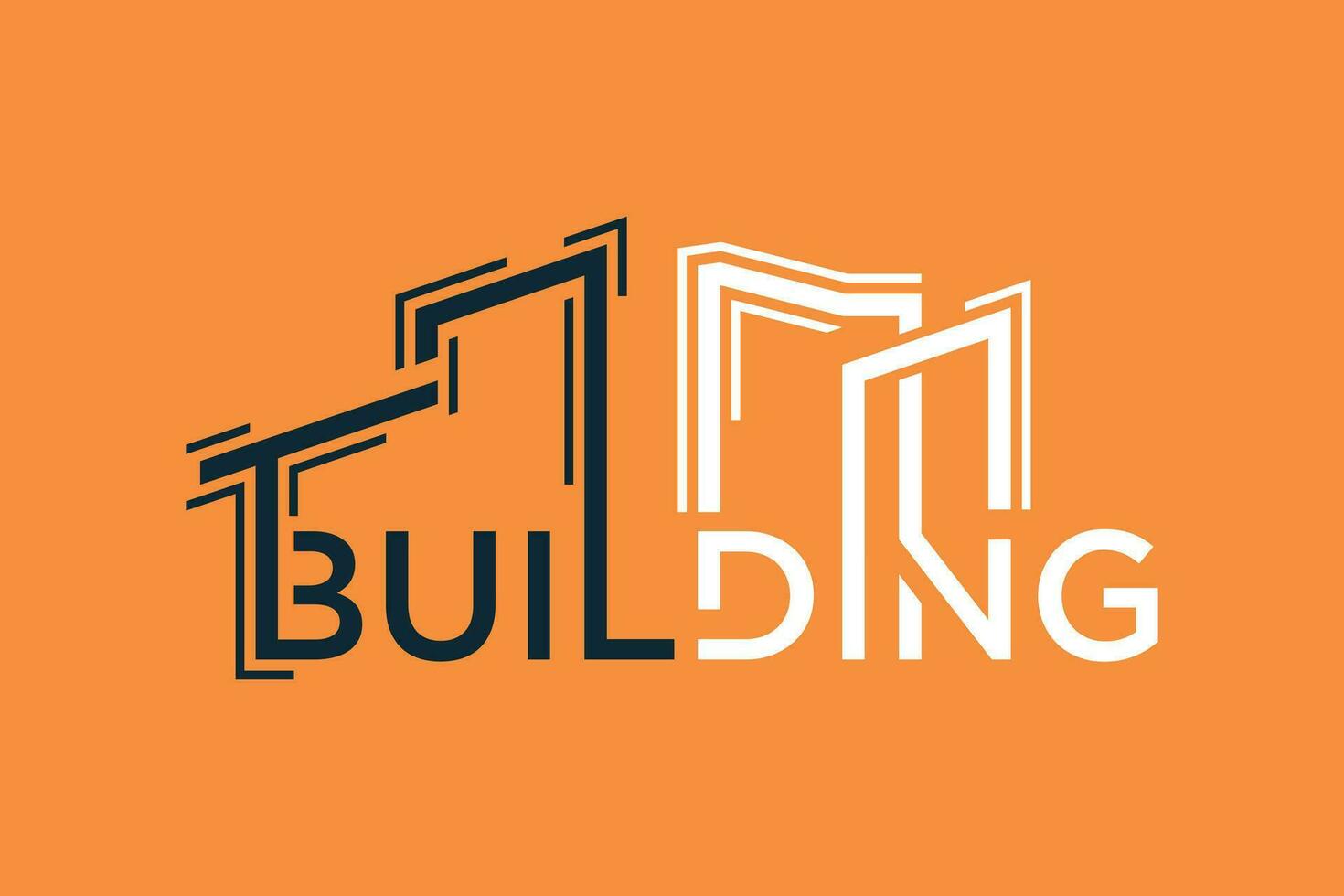 constructie logo ontwerp uniek stijl creatief concept premie vector