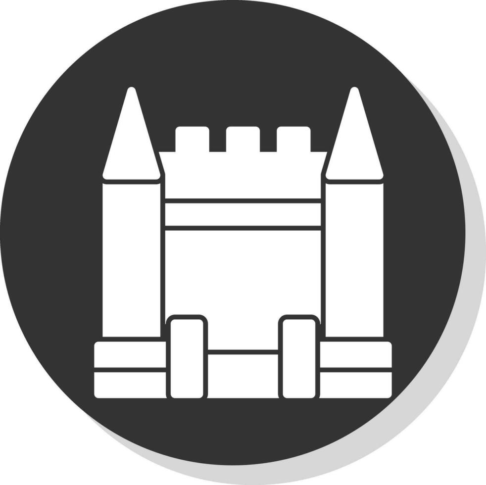 opblaasbaar kasteel vector icoon ontwerp