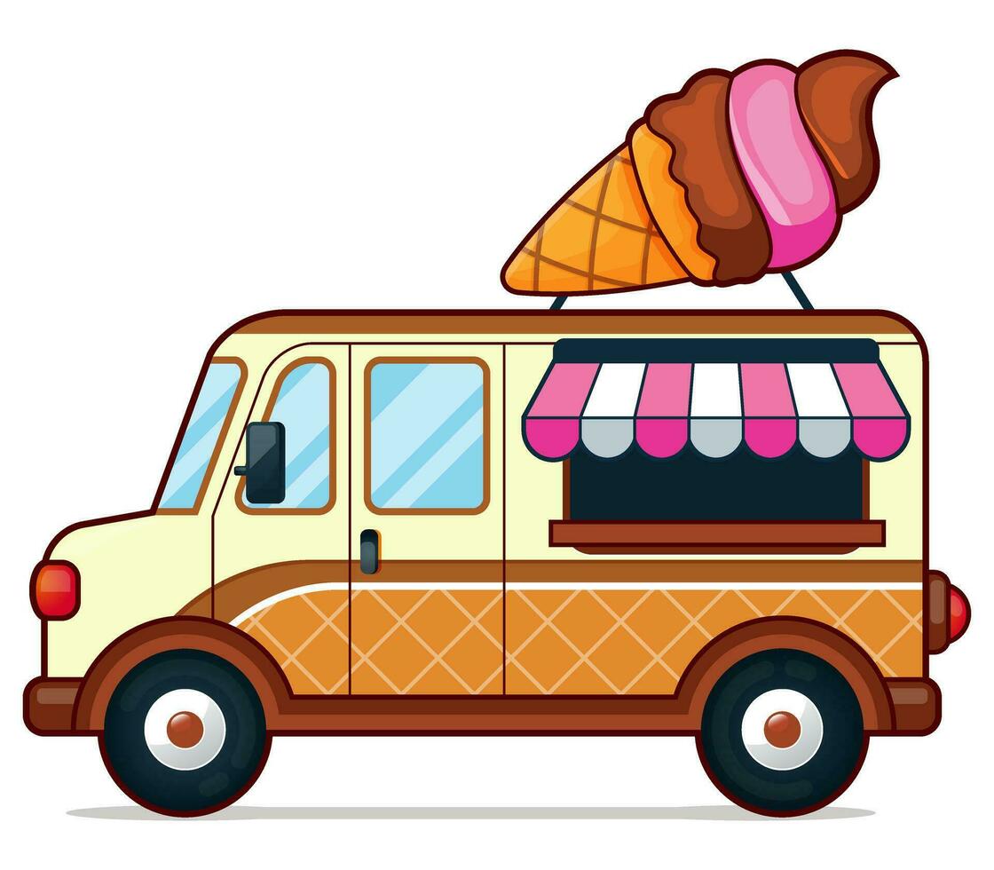 ijs food truck vector