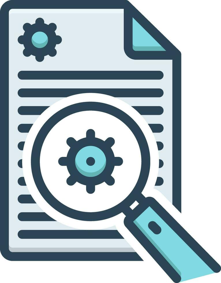 kleur icoon voor analyseren vector