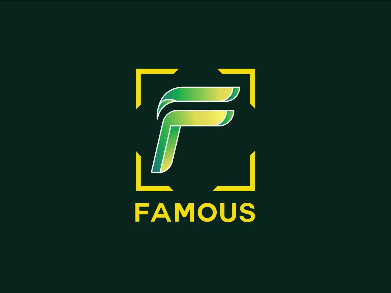 beroemd logo ontwerp, brief f icoon vector