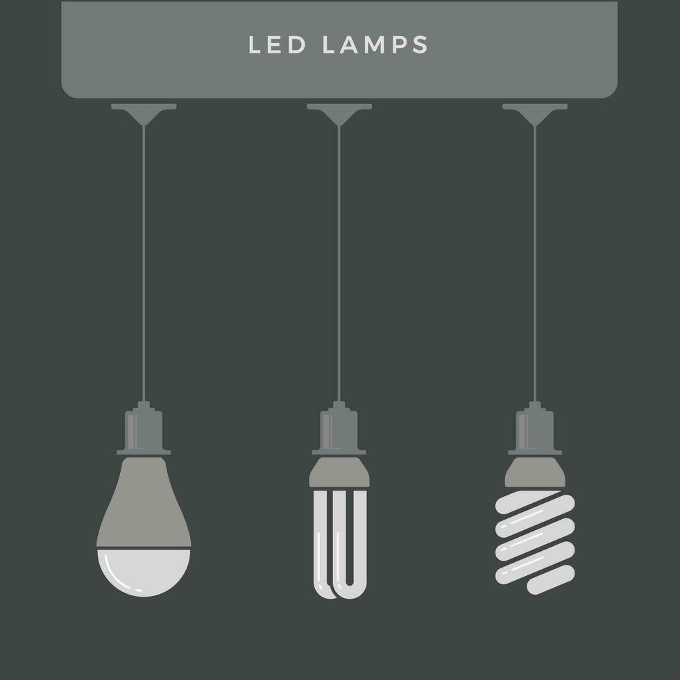 hangen LED lamp ontwerp vector