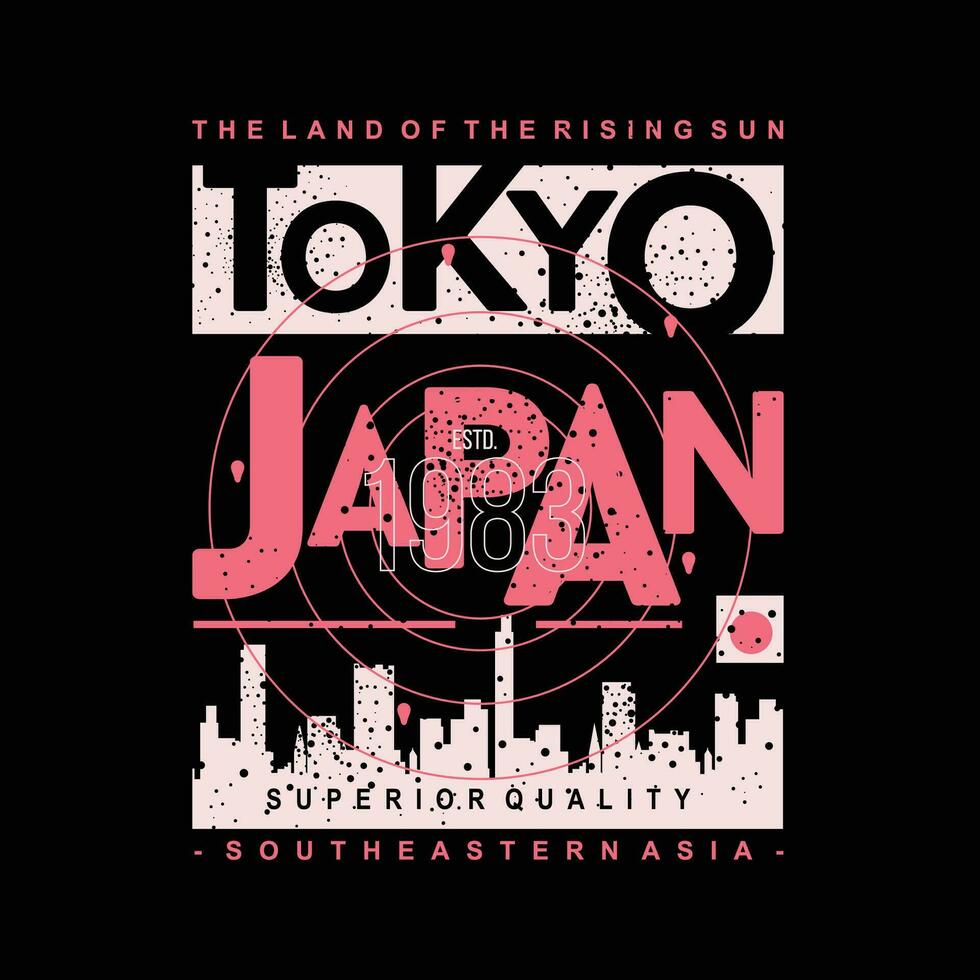 tokyo Japan, oosten- Azië, grafisch ontwerp, typografie vector, illustratie, voor afdrukken t shirt, koel modern stijl vector