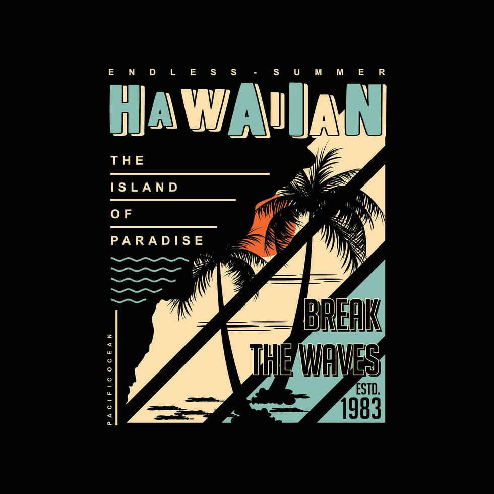 hawaiiaans grafisch, typografie vector, strand thema illustratie, mooi zo voor afdrukken t overhemd en andere gebruik vector