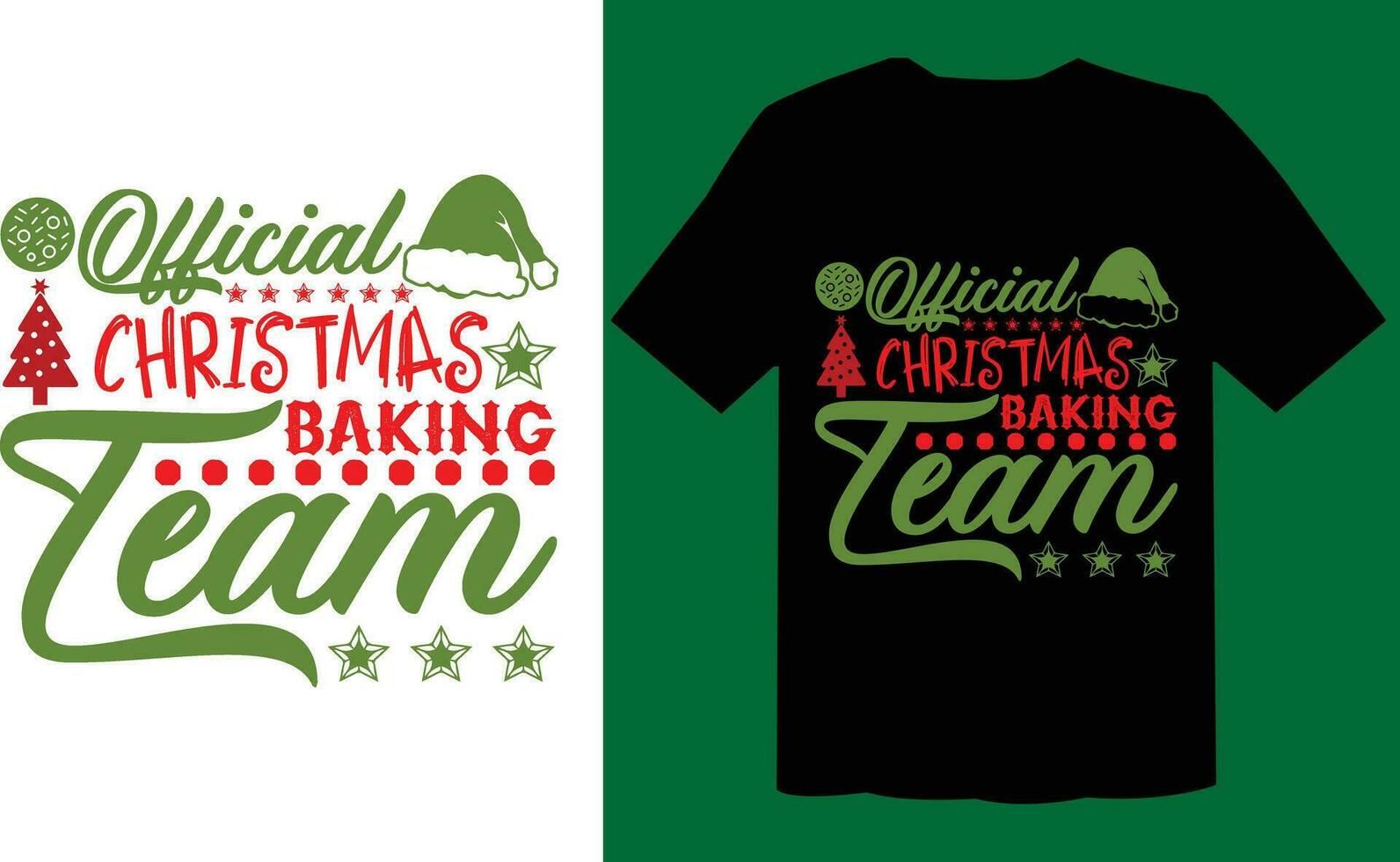 officieel Kerstmis bakken team t overhemd ontwerp vector