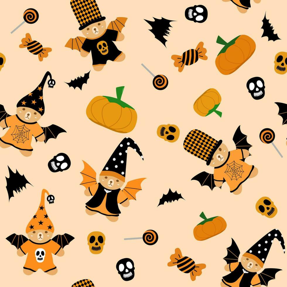 vector - abstract naadloos patroon van halloween concept.