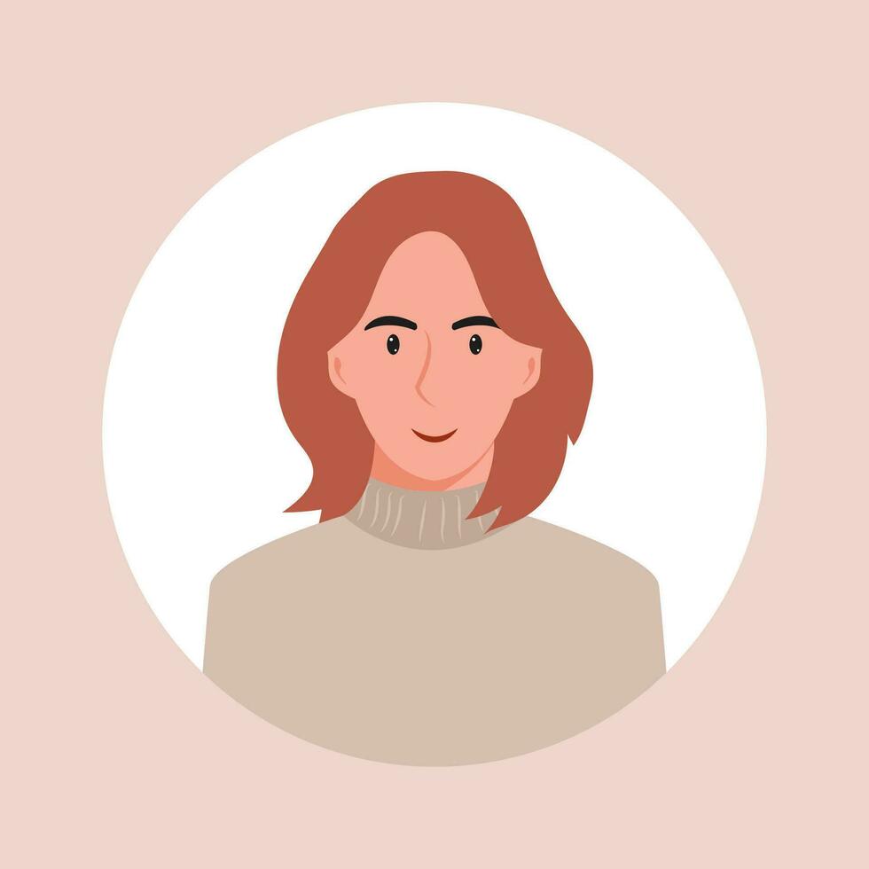 cirkel de avatar met de portret Dames van divers races en kapsels. verzameling van gebruiker profielen. ronde icoon met gelukkig glimlachen menselijk. kleurrijk vlak vector illustratie.