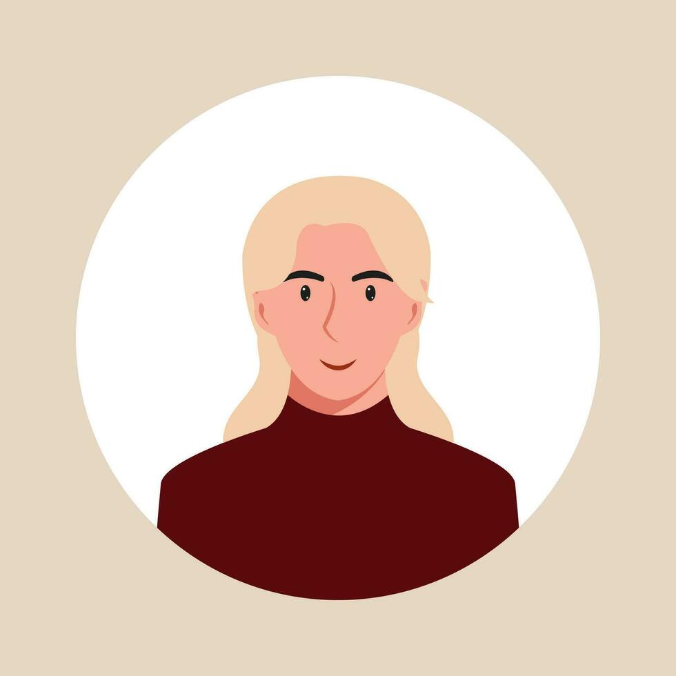 cirkel de avatar met de portret Dames van divers races en kapsels. verzameling van gebruiker profielen. ronde icoon met gelukkig glimlachen menselijk. kleurrijk vlak vector illustratie.