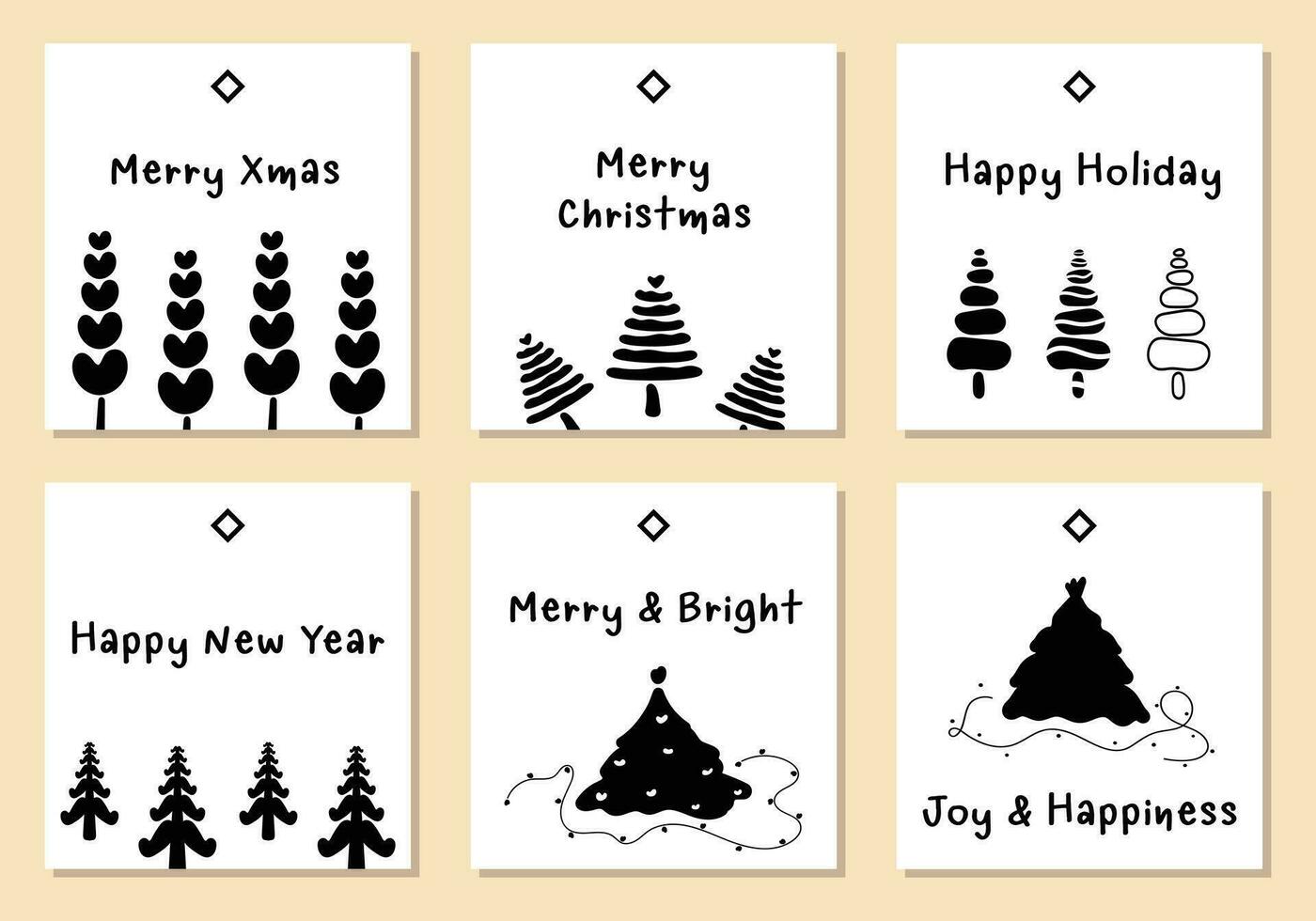 vrolijk Kerstmis tags set. Kerstmis afdrukbare geschenk labels. vector