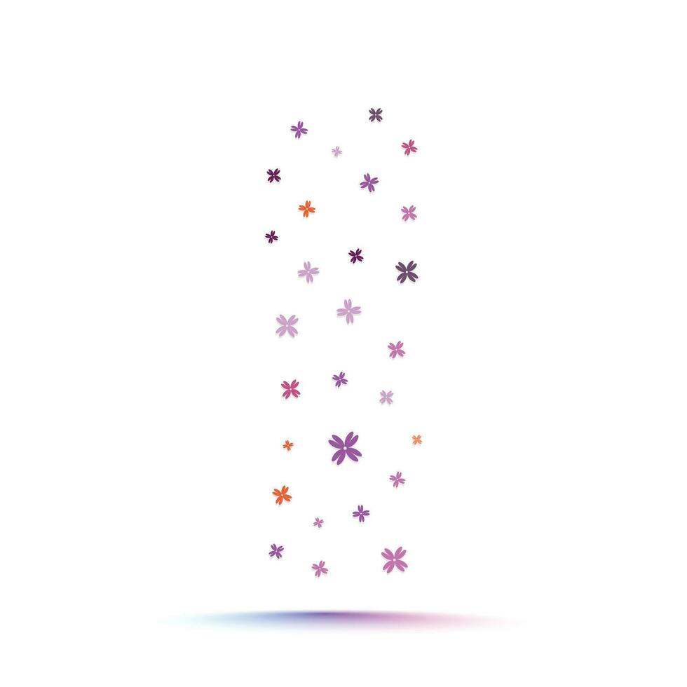 alfabet concepten elegantie brief logo en patroon met kleurrijk confetti bloemen vector