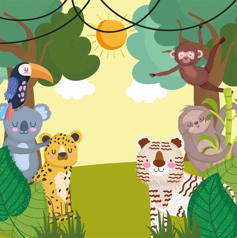 jungle safari dieren vector