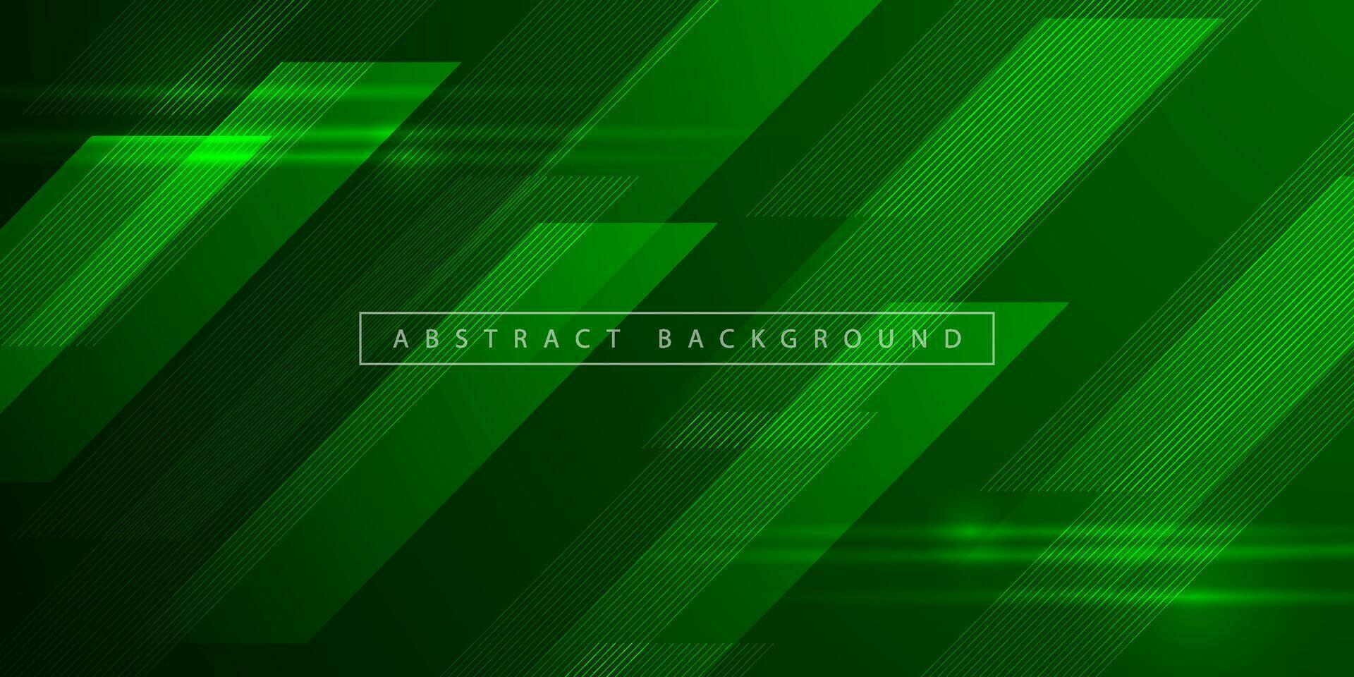 futuristische abstract achtergrond donker groen helling met lichten en lijnen. abstract meetkundig gemakkelijk achtergrond voor banier, brocé, presentatie ontwerp, en bedrijf kaart. eps10 vector