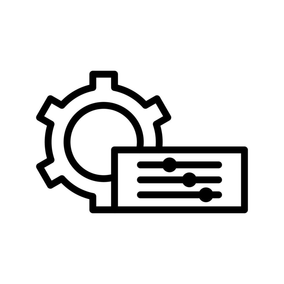 icoon maatwerk. persoonlijk Wijzigen. verandering niveaus. maatwerk en uitlijning. geïsoleerd Aan wit bewerkbare achtergrond. vector