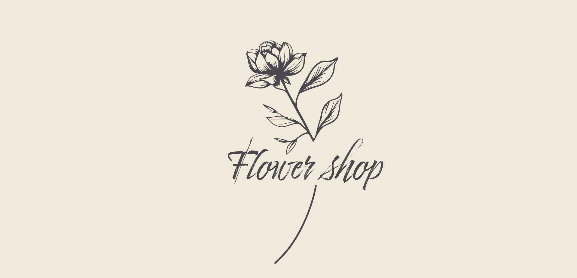 vector logotype voor bloem winkel, luxe schoonheid salon, mode, huidverzorging, kunstmatig.