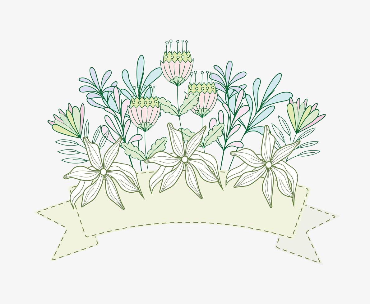 bloemen natuur lint vector