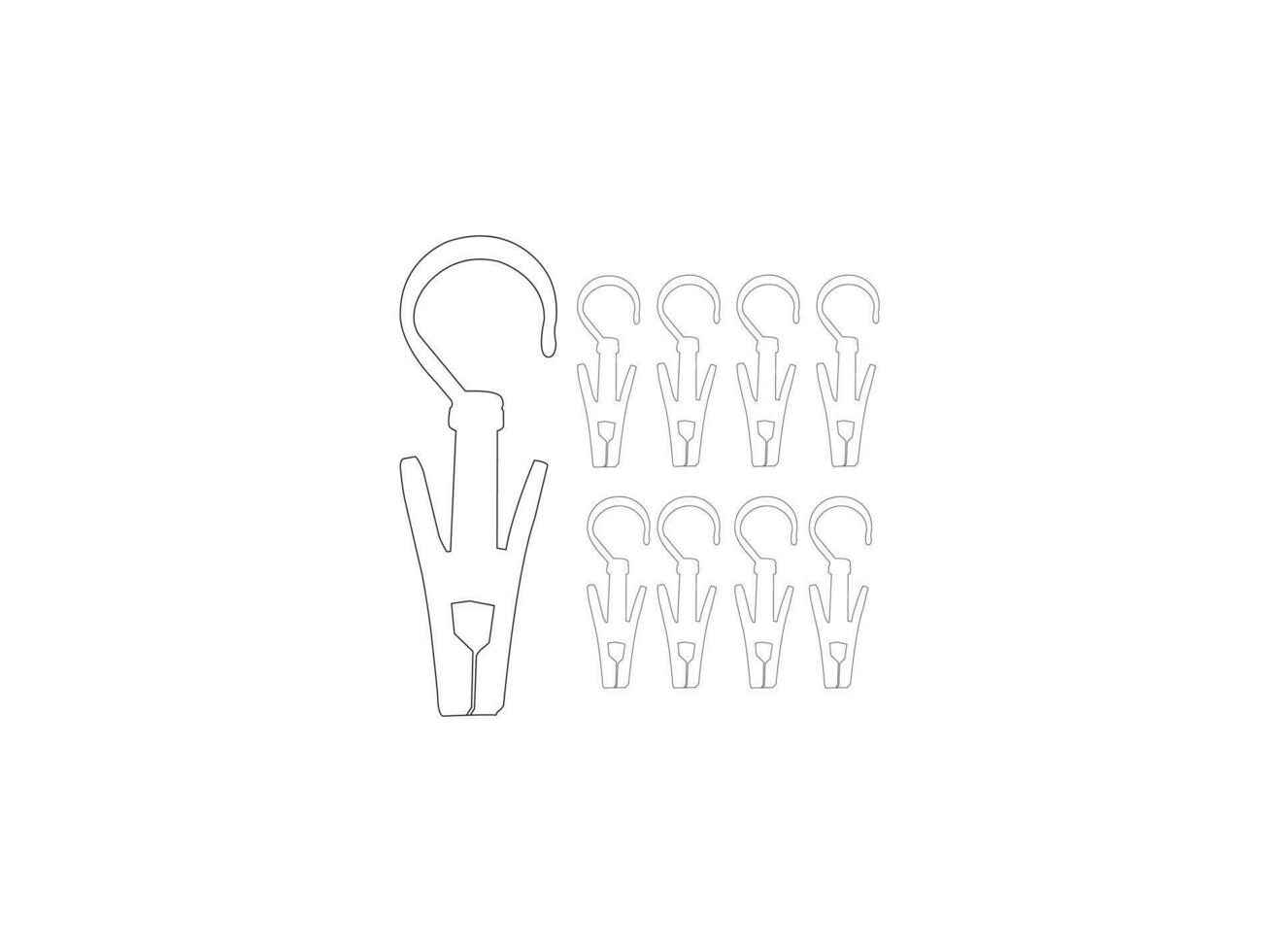 hanger clips vector ontwerp en illustratie. hanger clips vector kunst, pictogrammen, en vector afbeeldingen. hanger clips vector ontwerp en schets.