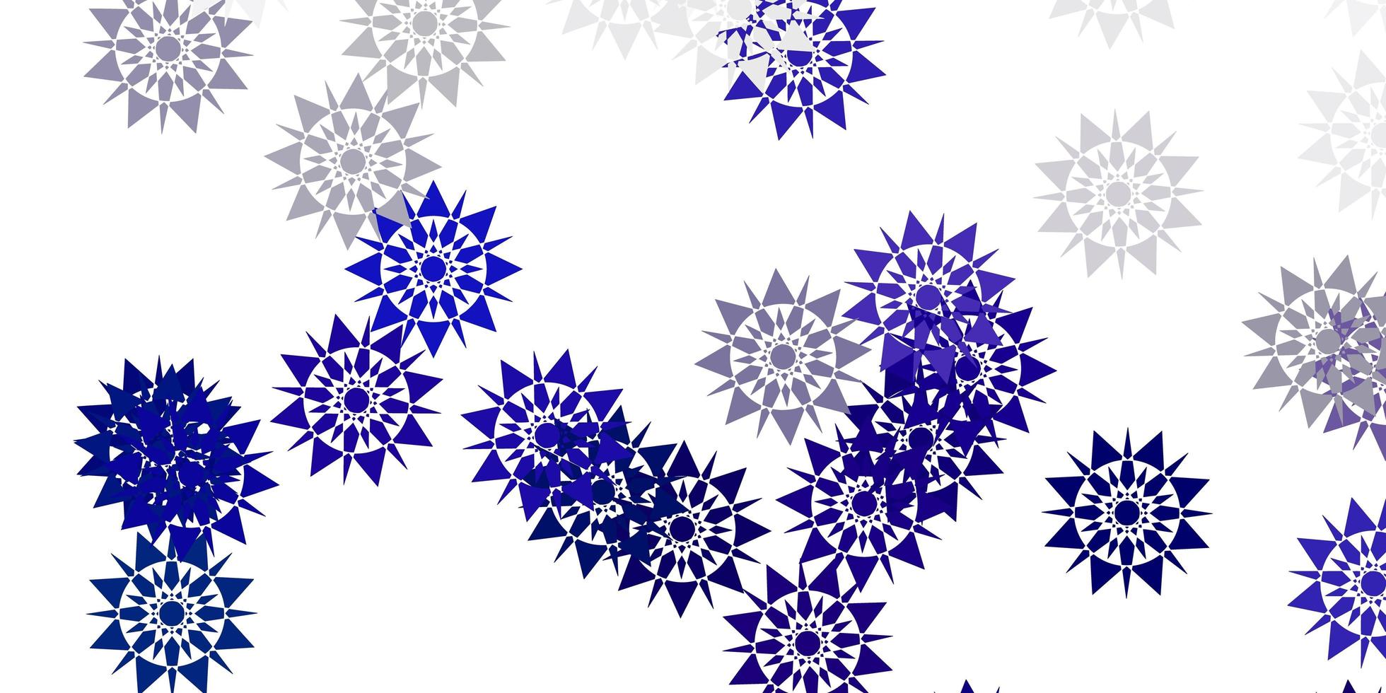 lichtgrijze vector mooie sneeuwvlokken achtergrond met bloemen.