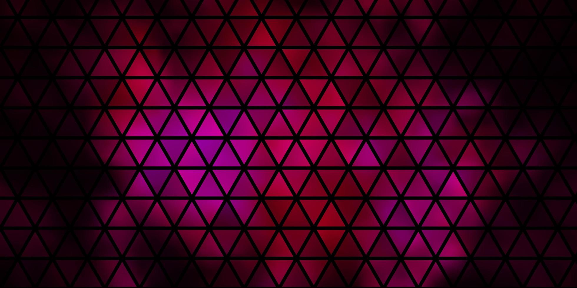 donkerroze vector achtergrond met driehoeken.